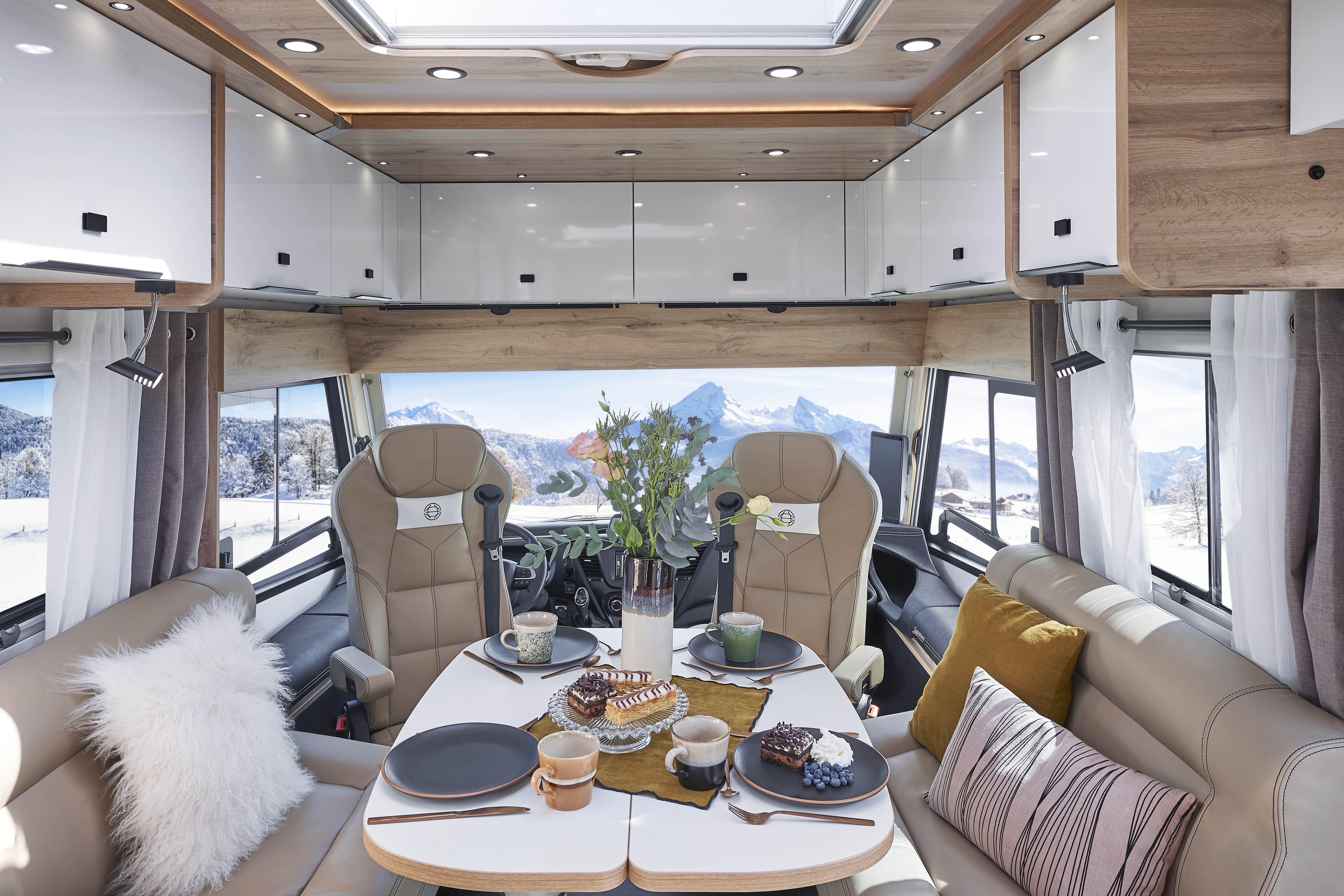 salon luxueux camping car